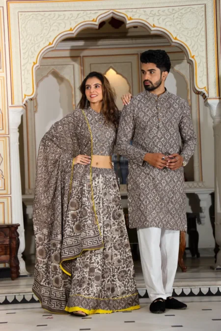 Kashish Bagru Print Cotton Couple Lehanga Choli