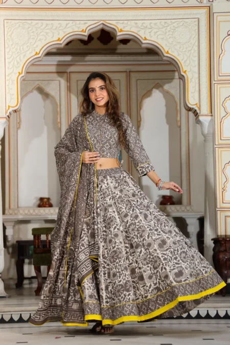 Kashish Bagru Print Cotton Lehanga Choli