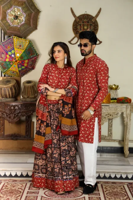 HandBlock Print Cotton Couple Chaniya Choli