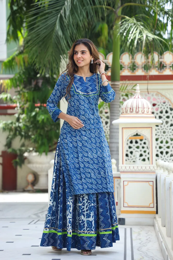 Cotton skirt and kurti best sale