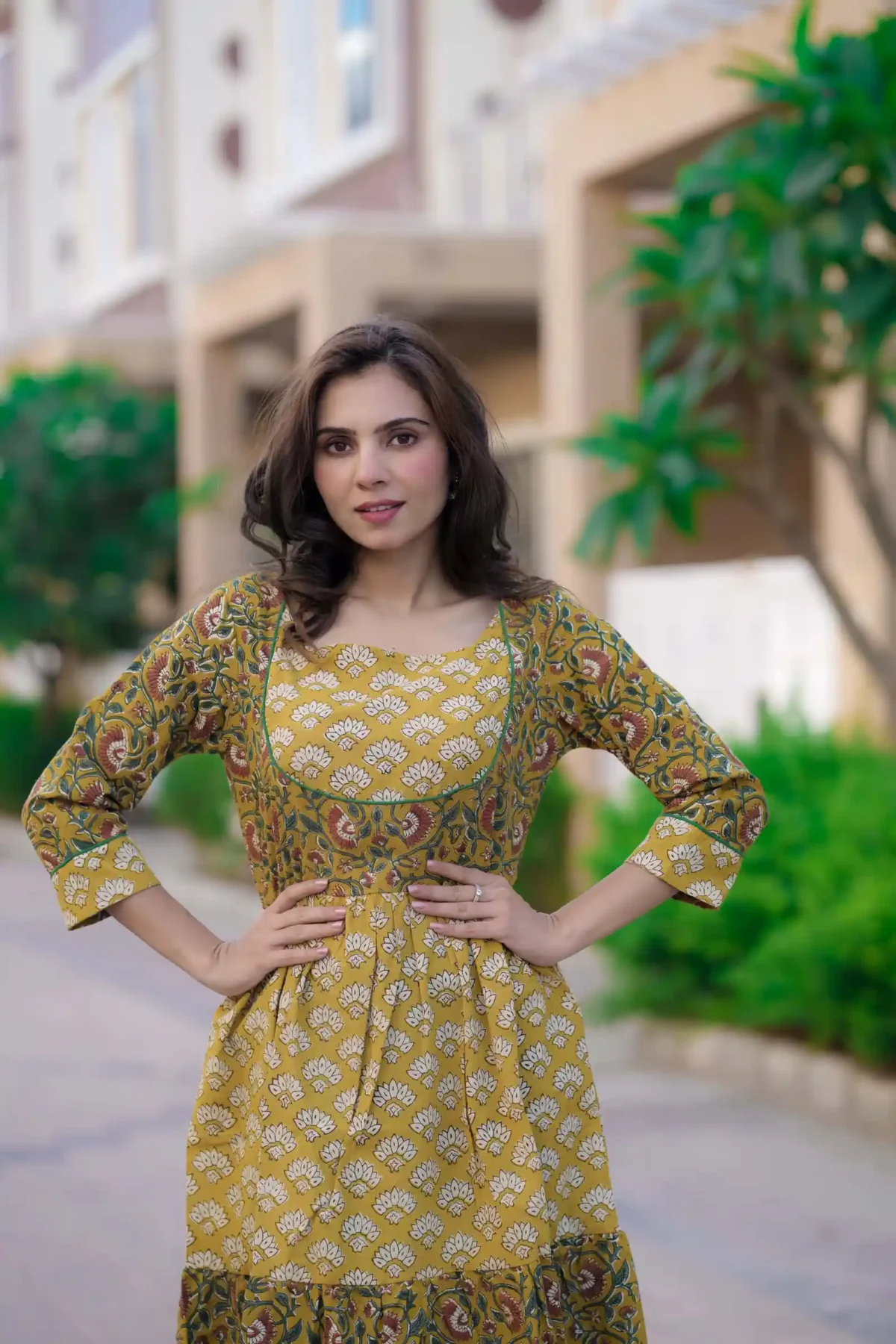 Kalamkari Bagru Print Cotton Kurti ( Tunic ) - Image 2