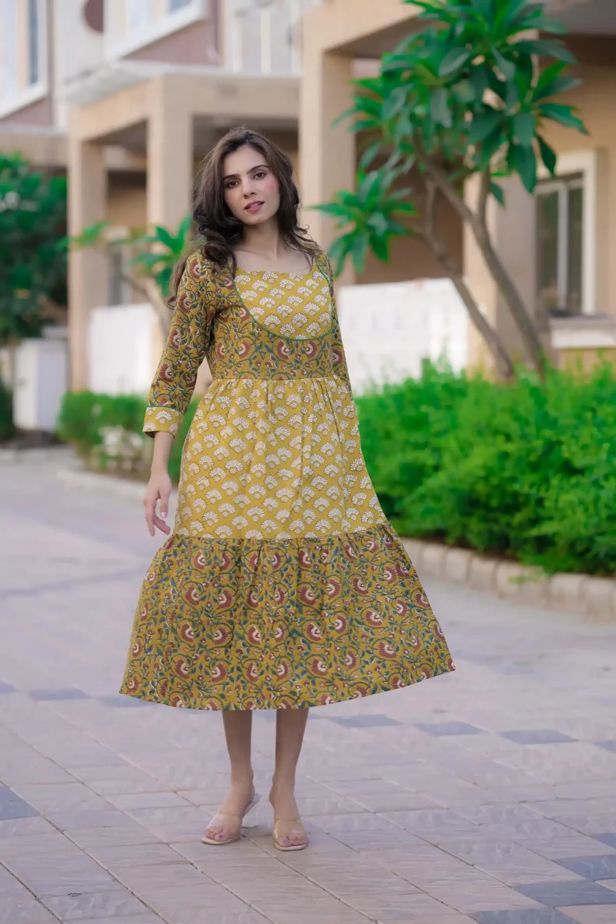 Kalamkari Bagru Print Cotton Kurti ( Tunic ) - Image 3