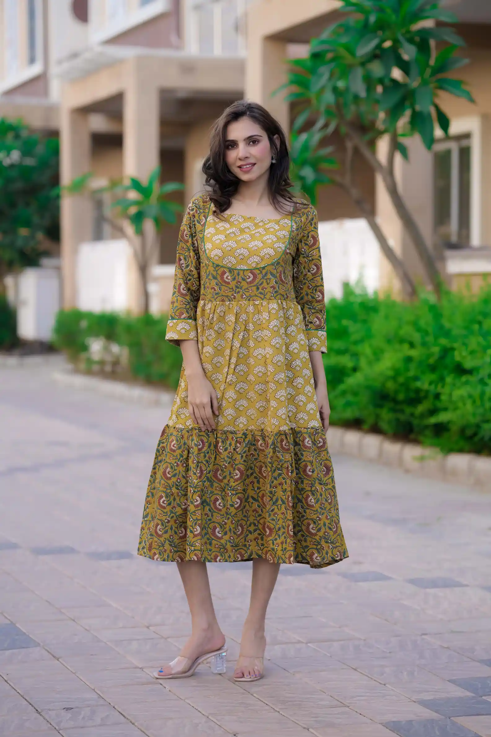 Kalamkari Bagru Print Cotton Kurti ( Tunic )