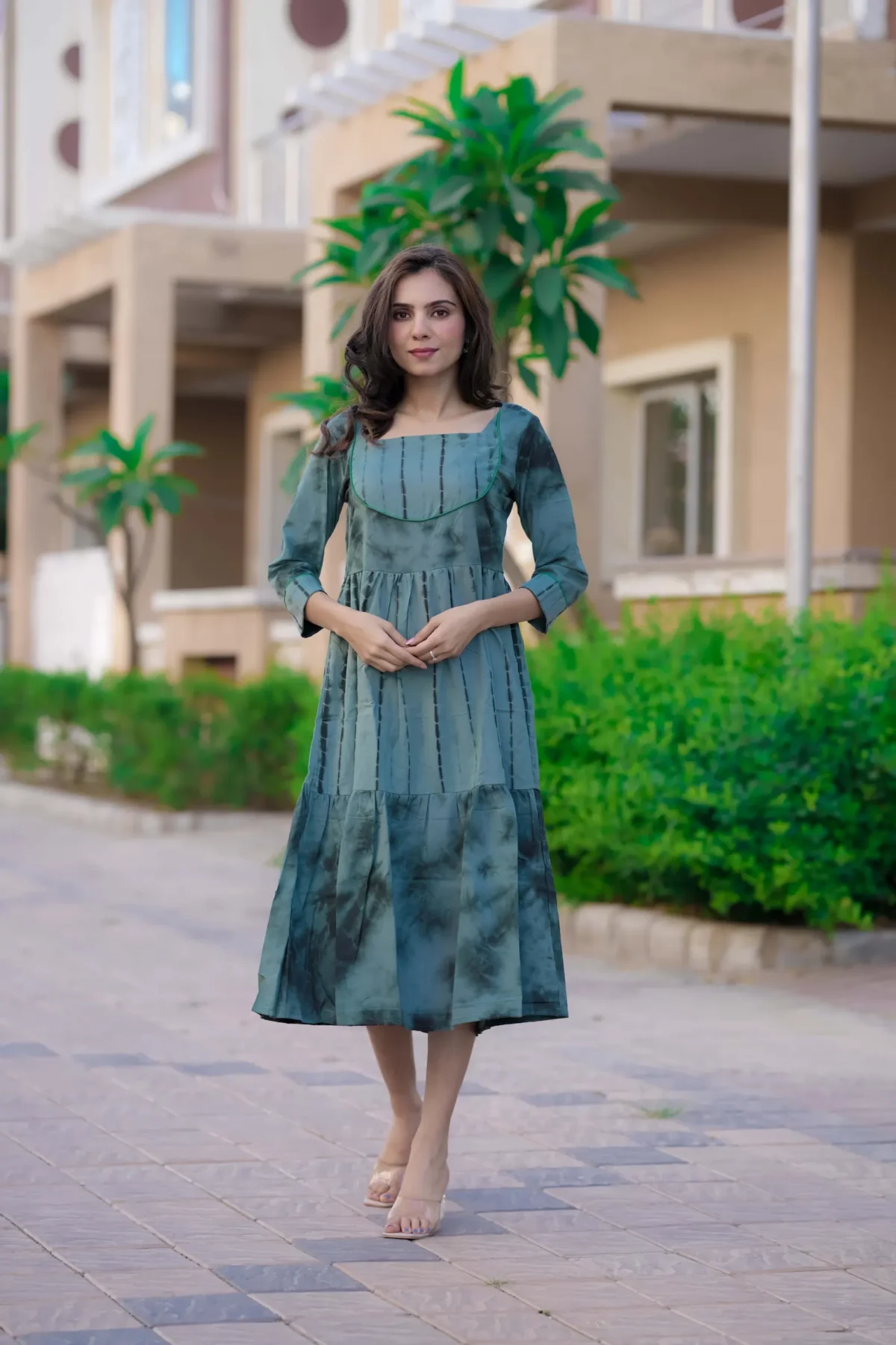 Shibori Print Cotton Kurti ( Tunic )