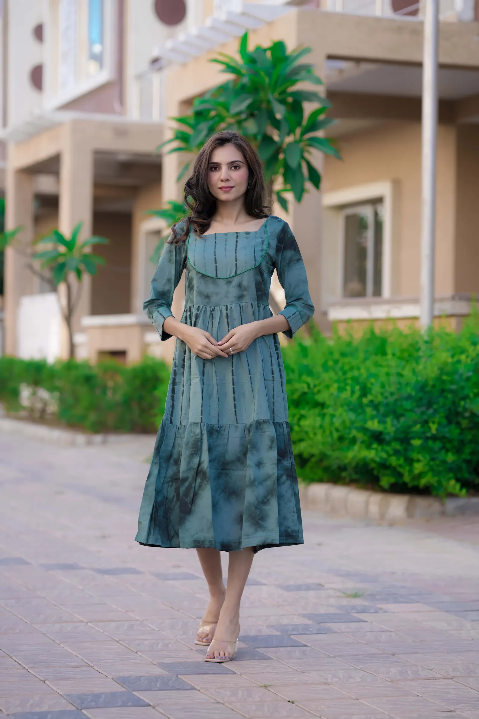 Shibori Print Cotton Kurti ( Tunic )